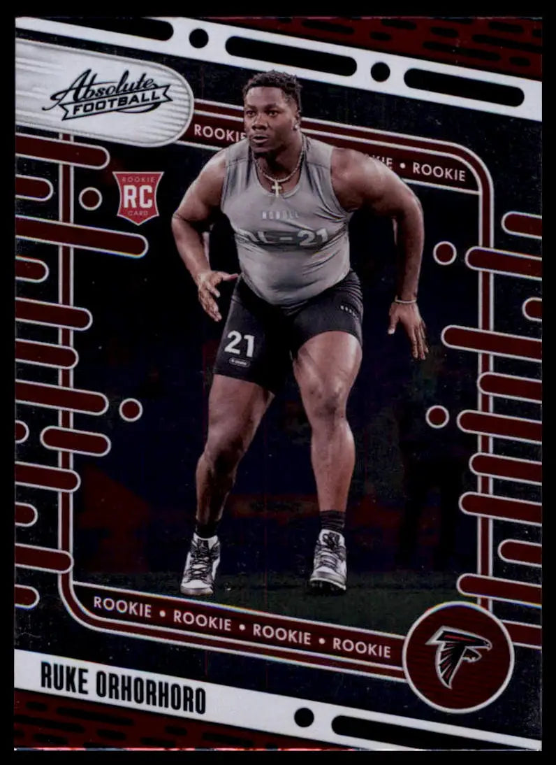Ruke Orhorhoro 2024 Panini Absolute Black Rookie Card Atlanta Falcons