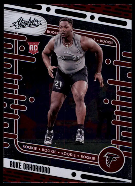 Ruke Orhorhoro 2024 Panini Absolute Black Rookie Card Atlanta Falcons