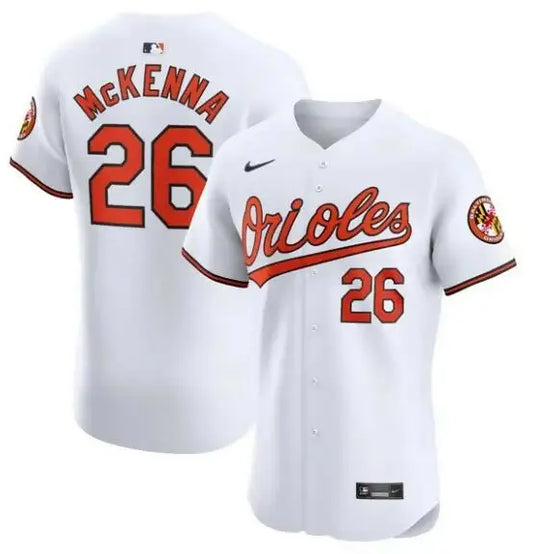 White Ryan McKenna Baltimore Orioles Nike Home Elite Player Jersey front view