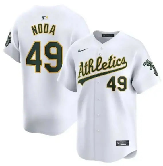 White Oakland Athletics Nike Home Limited Player Jersey worn by Ryan Noda