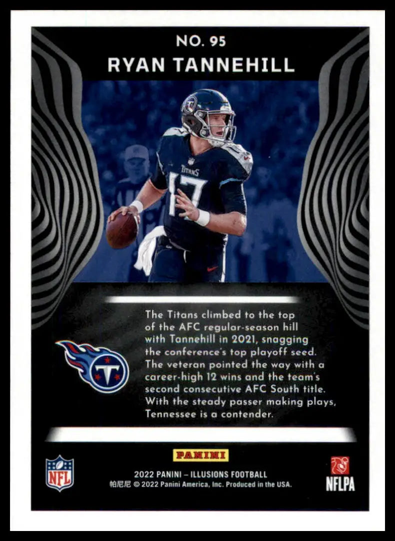 Ryan Tannehill football card from Panini Illusions 2022 Tennessee Titans product