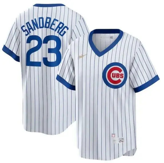 Chicago Cubs Ryne Sandberg Nike Home Cooperstown Collection white baseball jersey