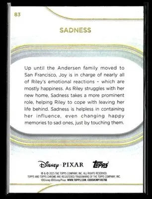 ? Sadness — 2025 Topps Chrome Disney #83 ? - Trading Card