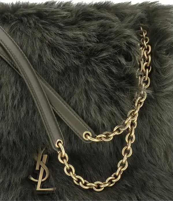 Saint Laurent Jamie Medium Shearling Shoulder Bag - Handbags