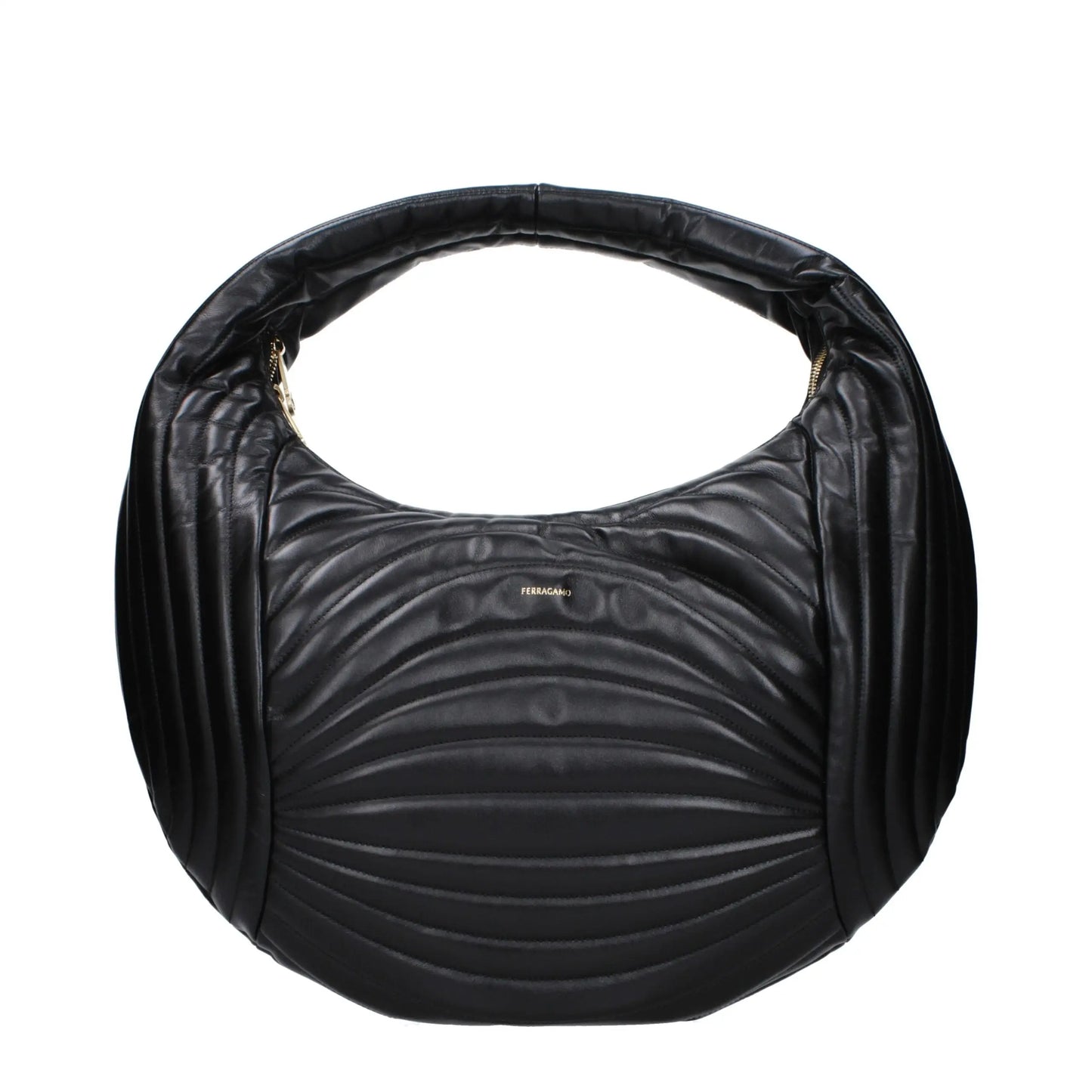 Salvatore Ferragamo Black Leather Handbag - Handbag