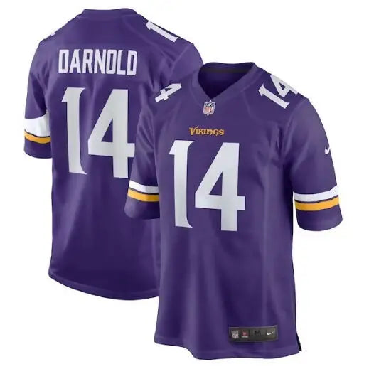 Two purple Sam Darnold Minnesota Vikings Nike team game jerseys with number 14