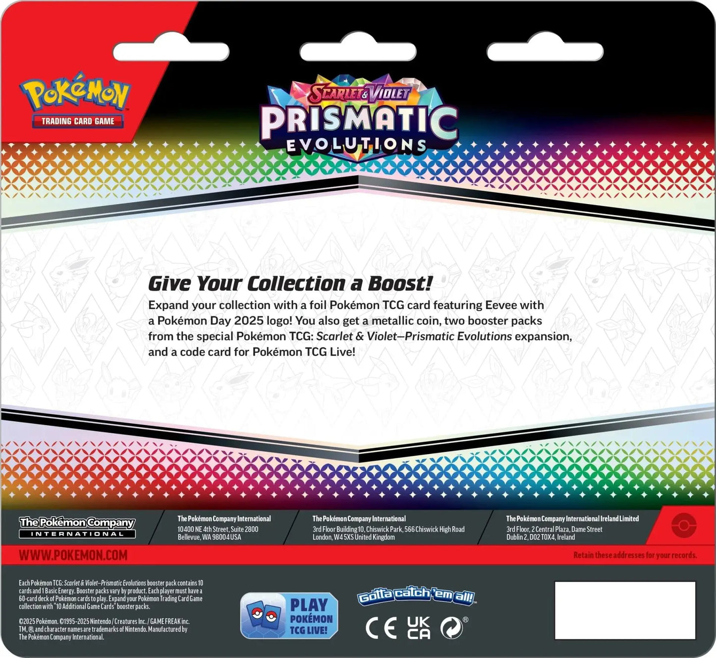 Pokémon TCG Prismatic Evolutions pack in Scarlet & Violet: Prismatic Evolutions 2-Pack Blister