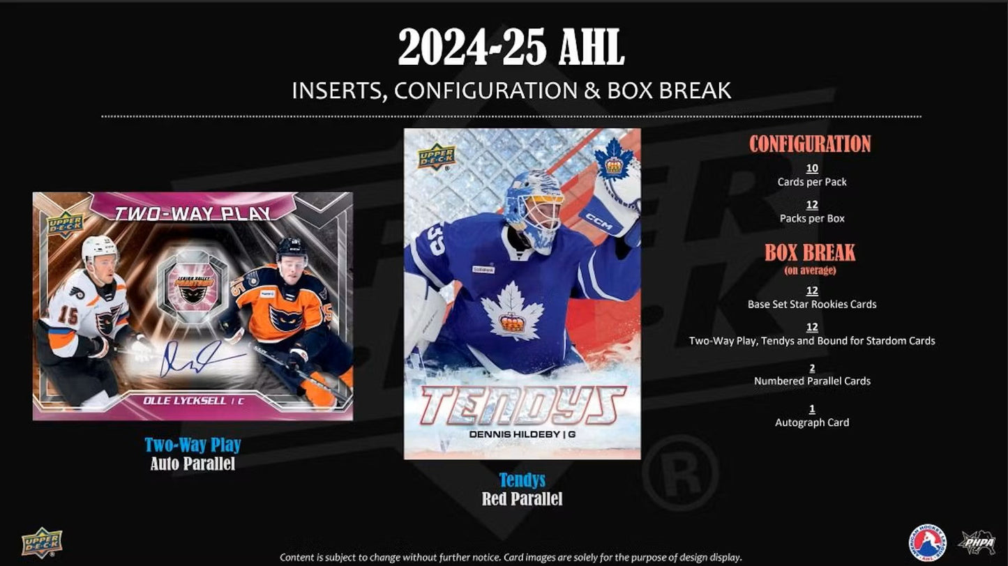 2024-25 Upper Deck AHL Hockey Hobby Box