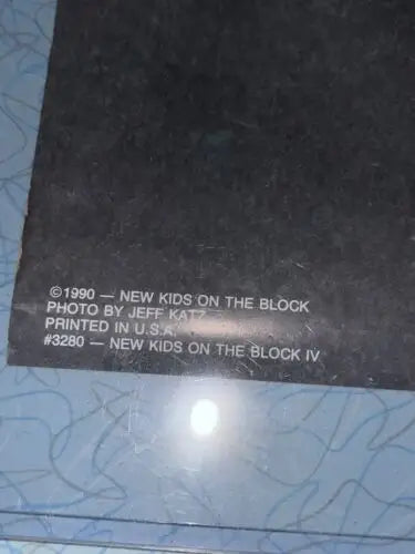 New Kids on the Block IV 1990 vintage funky original poster copyright information