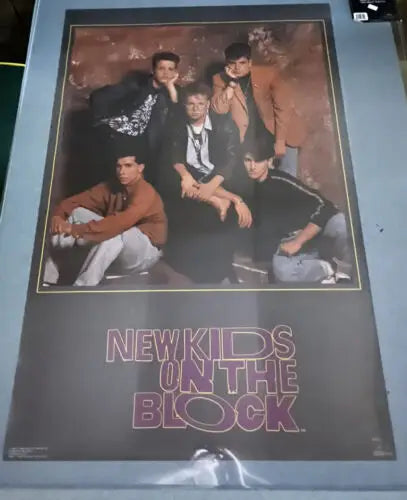 New Kids on the Block IV 1990 Vintage Funky Original Poster for collectors