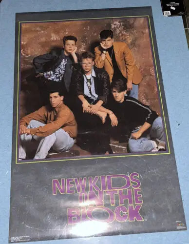 SEALD New Kids on the Block IV 1990 vintage funky original poster #3280