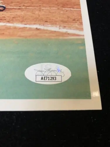 Authentication sticker for Sean Berry Autographed 8x10 Houston Astros JSA COA Auto