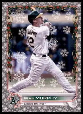 Sean Murphy 2022 Topps Holiday Metallic baseball card Oakland Athletics