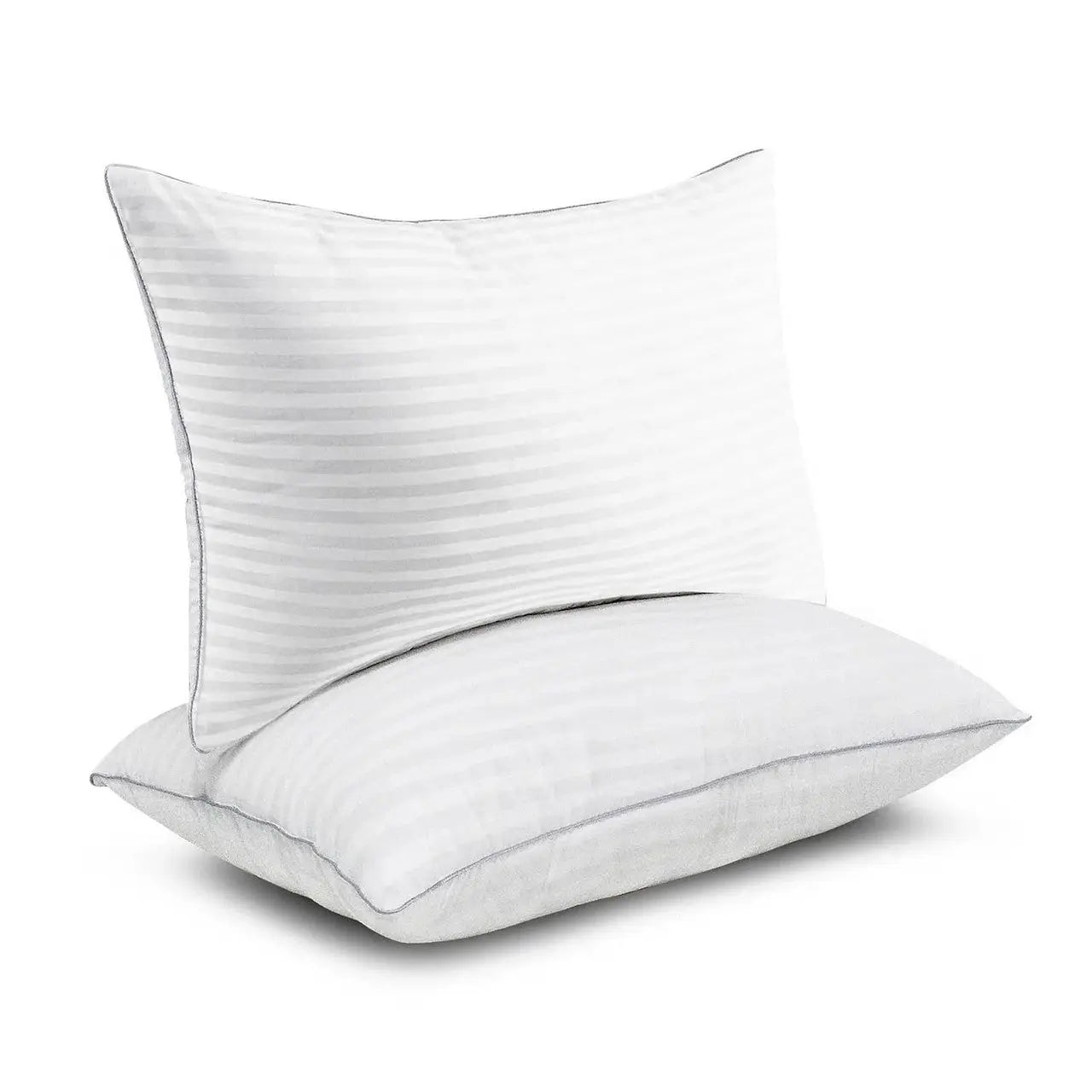 Set of 2 Machine Washable Down Alternative Bed Pillow with Cotton Cover - Queen - Pillows