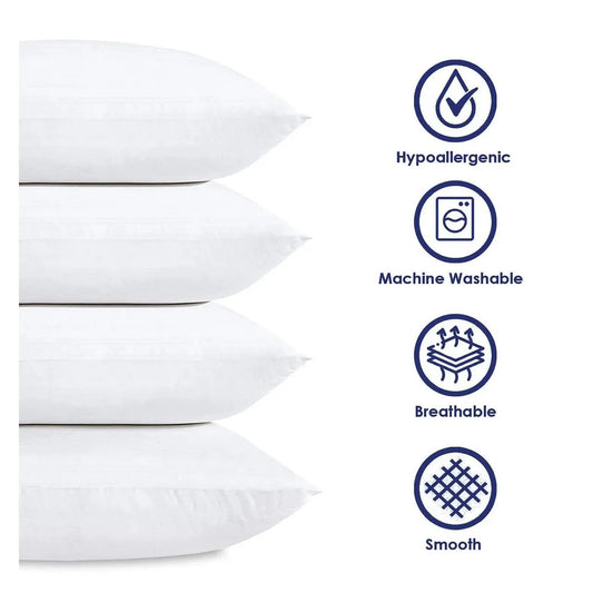Set of 4 - King size Down Alternative Pillows - Machine Washable - Pillows