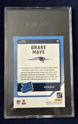 SGC 10 GEM - 2024 Panini Donruss Drake Maye #379 Press Proof BLUE (RC) - Trading Card