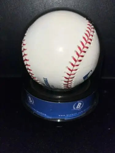 White baseball with red stitching, Shin Soo Choo signed OML, encapsulated auto
