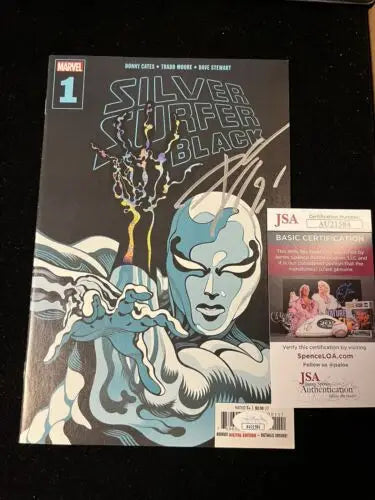 Signed Silver Surfer comic book by Donny Cates, featuring JSA authentication