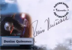 Autographed Denise Quinones Andrea Rojas autograph card from Smallville Season 5