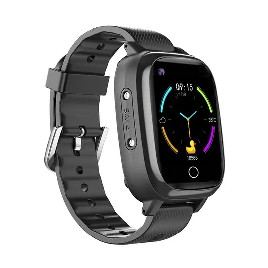 SmartSprout Baby Watch with camera, SIM slot, digital display showing time and temperature, long standby time