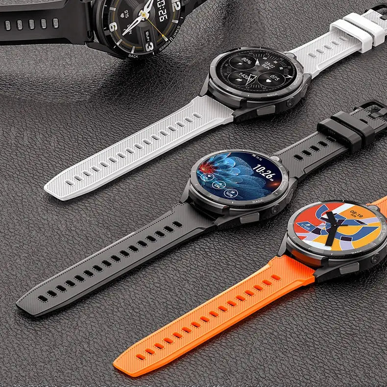 Smartwatch 128GB battery with colorful bands, perfect for business days and dual system use