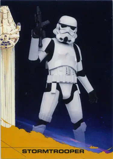 Stormtrooper from Star Wars with blaster on Solo Star Wars Story Chase Trading Card