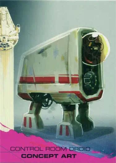 Futuristic robot droid on Solo Star Wars Story Pink Parallel trading card #01/99