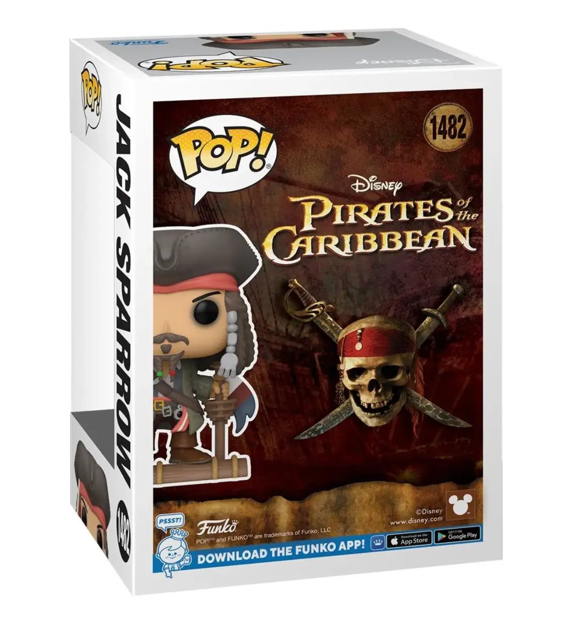 Jack Sparrow Funko Pop box for Specialty Series Pirates of the Caribbean Jack Sparrow