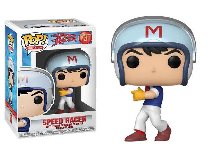 Speed Racer Funko Pop vinyl figure of Speed Racer in blue helmet and racing outfit