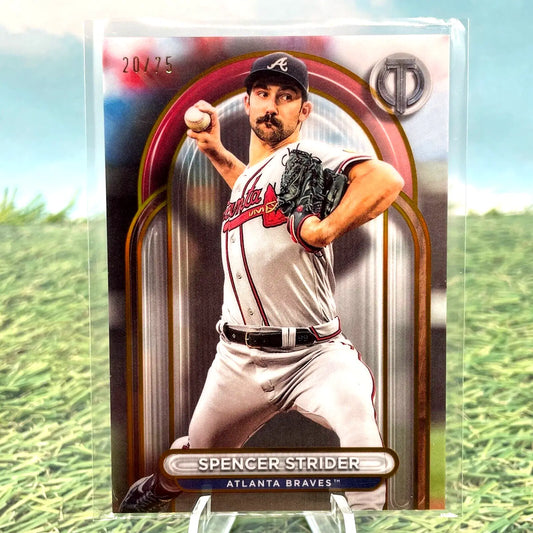 Spencer Strider 2024 Topps Tribute Gold Baseball Card Atlanta Braves #20/75