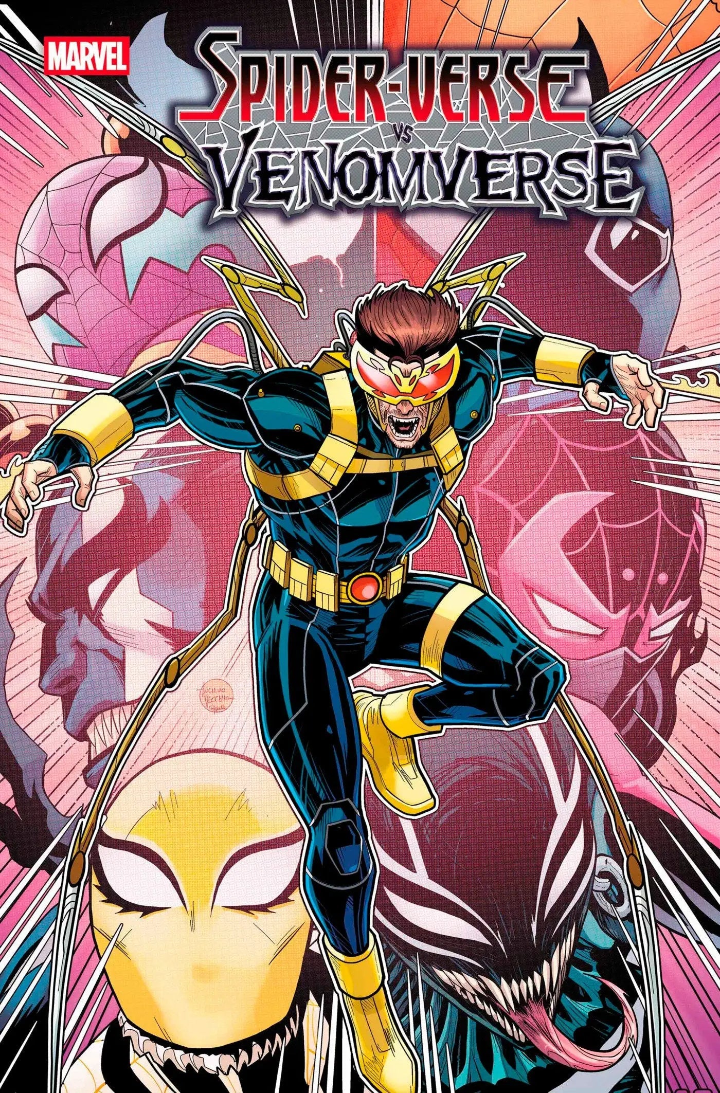 Comic book cover for Spider-Verse vs Venomverse #2 featuring Spider-Man and Venom characters