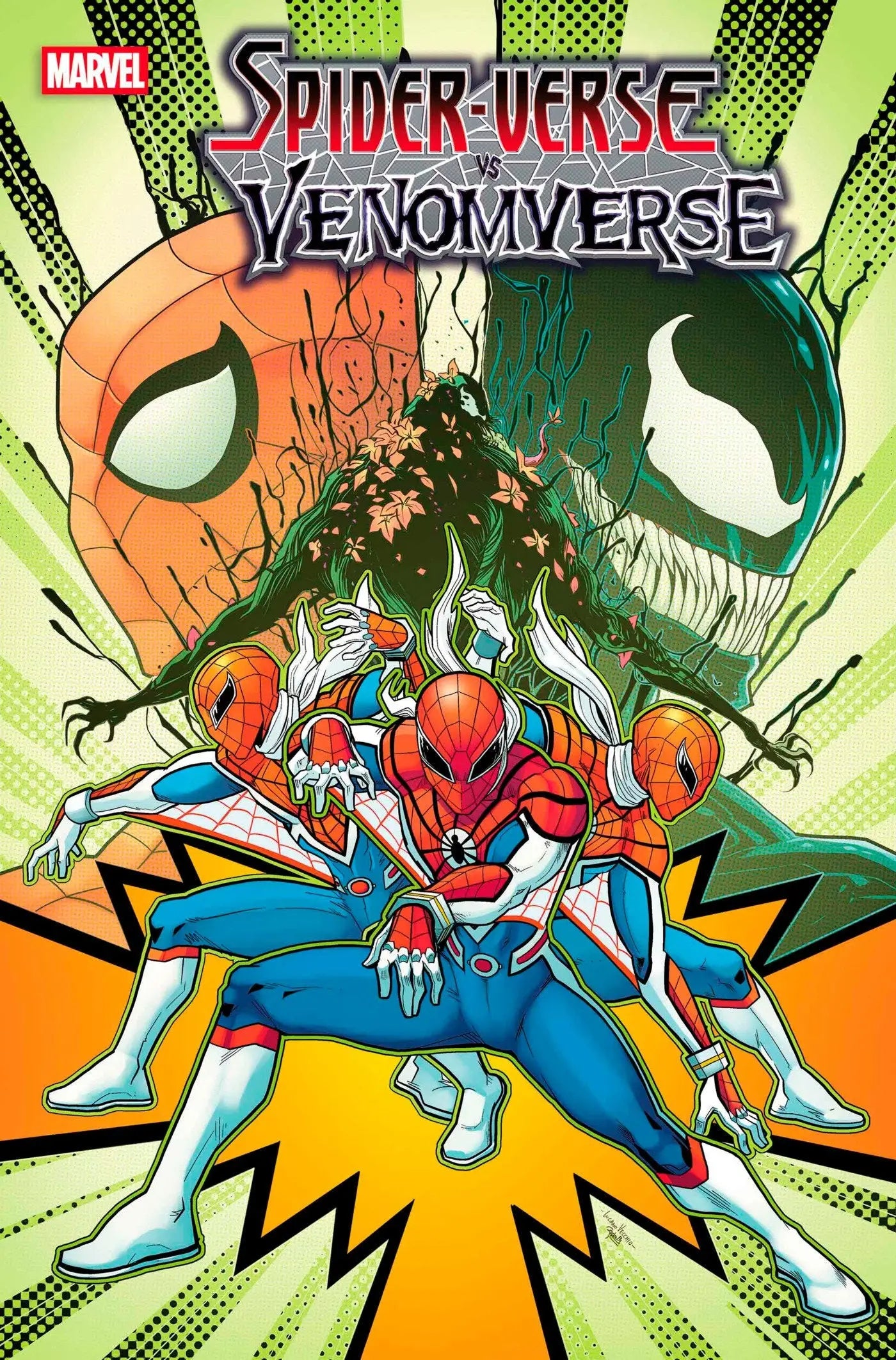 Comic book cover featuring Spider-Man and Venom from Spider-Verse vs Venomverse #3
