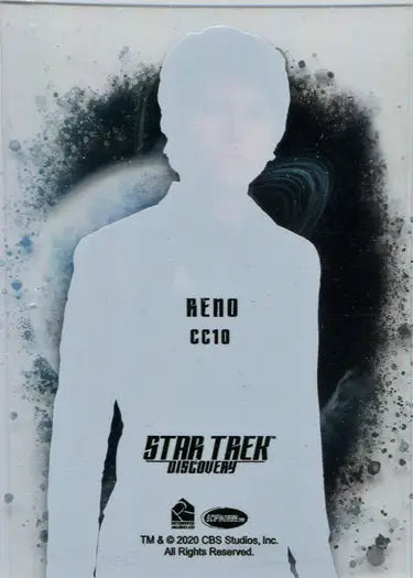 Silhouette of Cmdr. Jett Reno character card featuring Tig Notaro in Star Trek Discovery