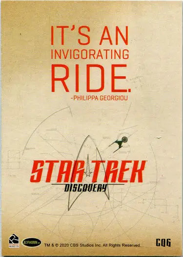 Promotional poster for Star Trek Discovery featuring Philippa Georgiou quote and logo