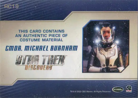 Star Trek Discovery Season 2 Relic Costume Card with Sonequa Martin-Green image and swatch