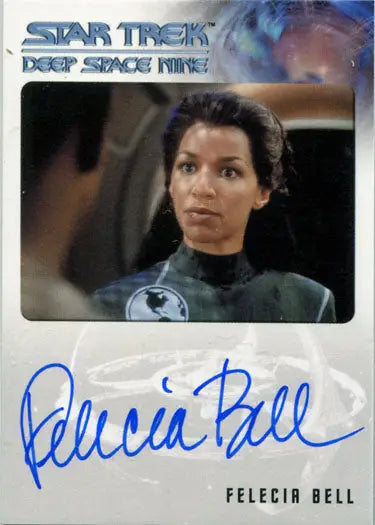 Autographed trading card of Felecia Bell as Mirror Jenn Sisko from Star Trek DS9