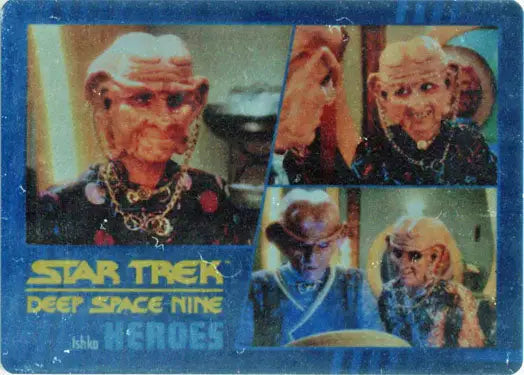 Star Trek DS9 Heroes & Villains trading card featuring iconic characters from the series