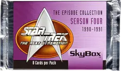Sealed trading card pack featuring Star Trek: The Next Generation Season 4 episodes