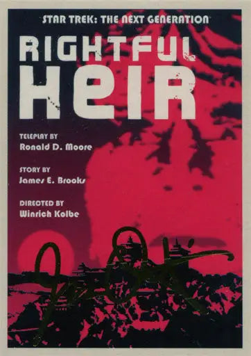 Star Trek The Next Generation Rightful Heir book cover on trading cards portfolio print