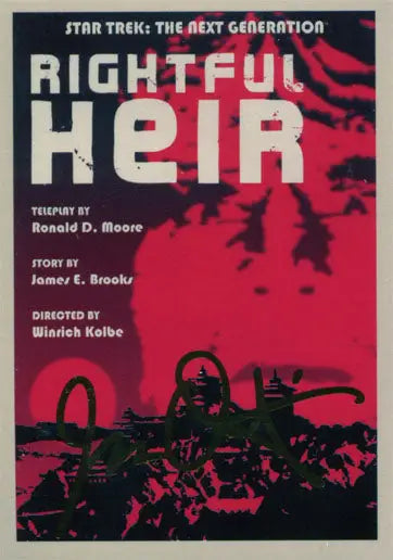 Book cover for Star Trek: The Next Generation Rightful Heir in trading cards collection