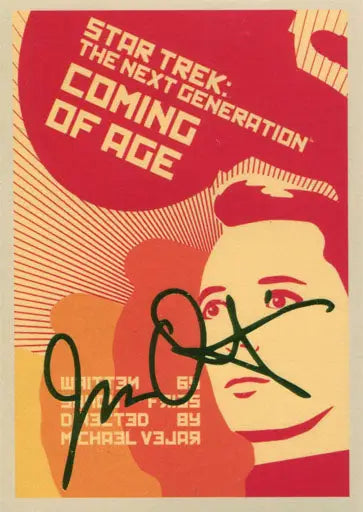Stylized Star Trek TNG Coming of Age poster featuring unique face design for trading cards
