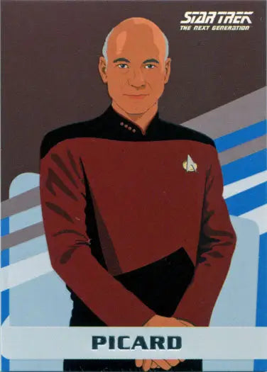 Starfleet officer in red uniform with captain insignia from Universe Gallery Chase Card