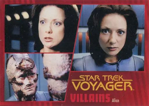 Star Trek Voyager Villains trading card from Gold Parallel Baseball Cards series