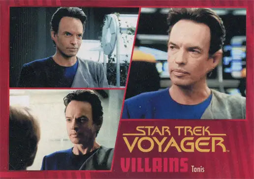 Star Trek Voyager Heroes & Villains Gold Parallel Trading Card featuring a villain character
