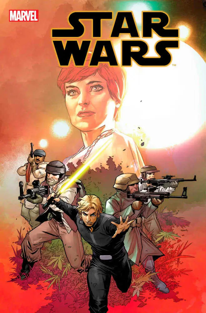 Star Wars #46 comic book cover with action artwork featuring characters in combat poses