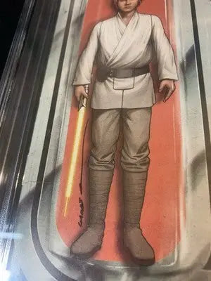 Vintage Star Wars Luke Skywalker action figure on blister card featuring John Tyler Christopher variant
