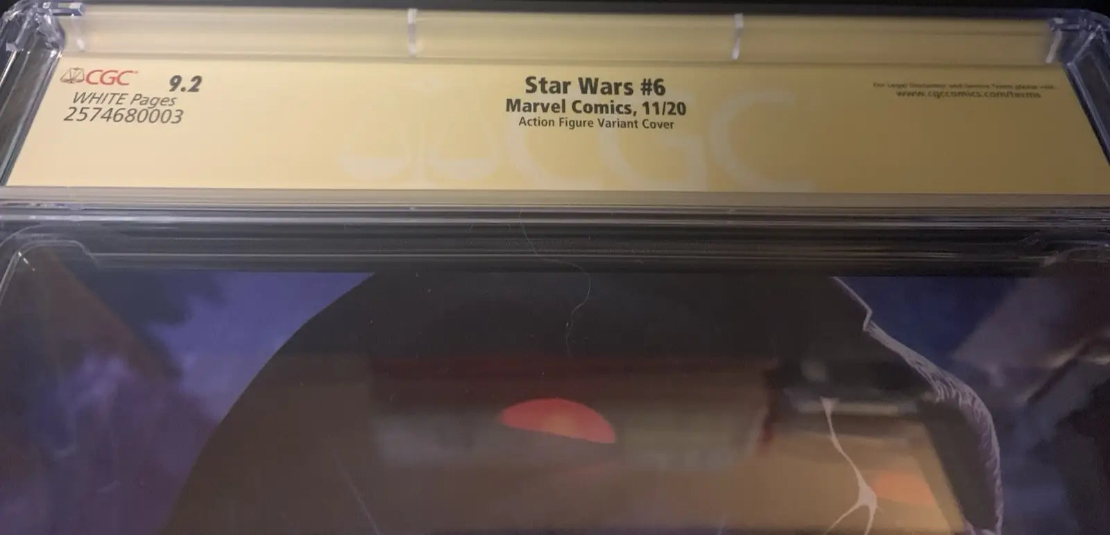 Graded Star Wars figure variant comic book in protective slab signed by John Tyler Christopher