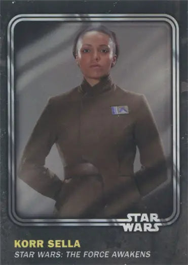 Star Wars Card Trader Battle Damage Chase Card 67 featuring Korr Sella in uniform