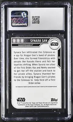 Graded Star Wars CCG Synara San #40 card in CGC 9 condition from 2023 Topps Chrome