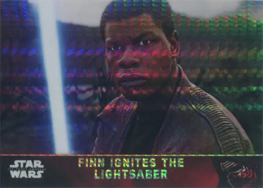 Serious person in dark jacket featured on Star Wars chase card from trading cards collection